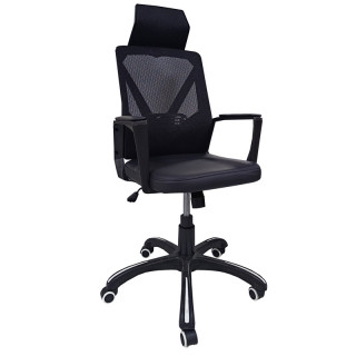 Кресло мод.МИ-7 с подголовником (чёрный)