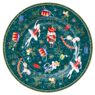 Тарелка обеденная 26.5см YQ25002 Щелкунчик и мышиный король, зеленый