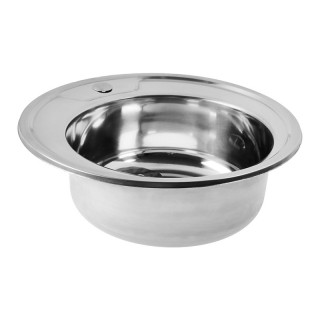 Мойка кухонная MIXLINE 528182, врезная, толщина 0.6 мм, 49х49х17 см, вып. 3 1/2", с сифоном 5381564