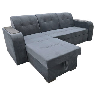 Диван Монреаль (1угол2 кзамPU/гоб.stock+ящик) ГОБЕЛЕН FIORI GRAFIT