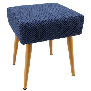 Пуфик "Тампа" 30*30 эф.дерево цв.Орех (тёмно-синий)