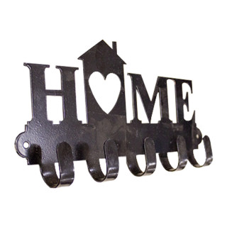 Ключница металлическая, настенная "Home"
