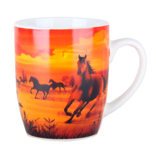 Кружка "Лошади на закате" 400 мл