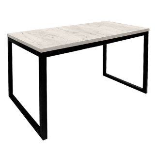 Стол офисный (тр.40*40) (1400*800 столешница F цв.Люкс) дуб крафт белый