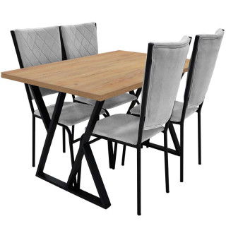 Комплект мебели "Конго+Чили" 1200*800 (дуб крафт золотой+Ultra dove)