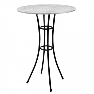 Стол "Бистро Z" (D-800 столешница 16 мм цв.Люкс) Бетон светлый