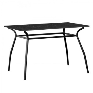 Стол S-образн.каркас (1200х800 столешница 16 мм цв. Люкс) Мрамор тёмный