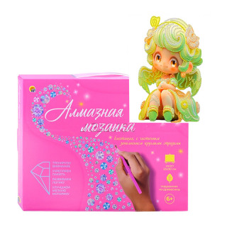 Алмаз мозаика (блест.) 23х30 см, с подр., с част. заполн. (8 цв.) Куколка с крыльями (Арт. НД-5144)