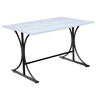 Стол Хариет (1400*800 столешница 16 мм цв.Люкс) светлый мрамор