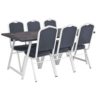 Комплект мебели "Арзу Плюс" (бетон темный, гоб.темно-серый)