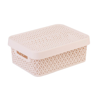 Корзина "Элемент" 11л (с крышкой) бежевый