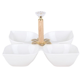 Менажница 4-х секционная 19см ZD20228