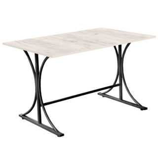 Стол Хариет (1400*800 столешница 16 мм цв.Люкс) дуб крафт белый