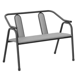 Прага скамья 2 мест.2 м.эл.гоб/кзам серый Прага скамья 2 мест.2 м.эл.гоб/кзам серый