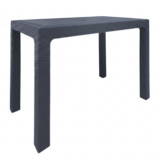 Стол пластик PLASTİK 70*120 RATTAN MASA (графит)