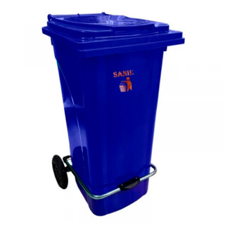 SANII Мусорный бак 100 л на колесах (Иран) синий
