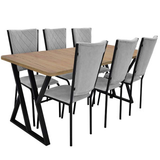 Комплект мебели "Конго+Чили" 1800*800 (дуб крафт золотой+Ultra dove)