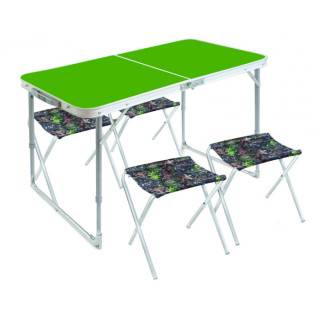 Набор ССТ-К2: стол (пластик) зелёный и 4 стула ССТ-К2/6