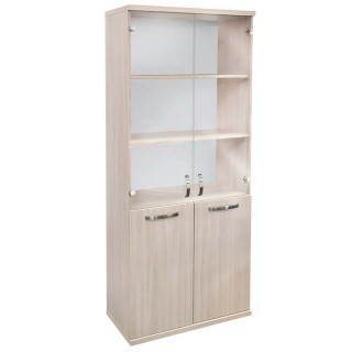 Кул-803 Стеллаж со стеклом  800*430*2000 Н (F) шимо светлый