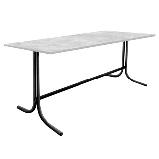 Стол 1800х800 (L-образн. каркас, 16 мм, цв.Люкс) Цемент светлый