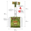 BOYSCOUT   Решетка-гриль универсальная, НЕРЖАВЕЮЩАЯ сталь 58x30x25x5,5 cм / 8