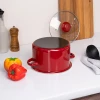 Кастрюля эмалированная 3,0л (бордовый)