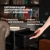 Комод на колёсах "VELVET" (4 ящика; чёрный)