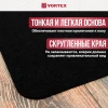 Коврик влаговпитывающий, ребристый "Slim", без борта, подложка tpr, 50х80 см "VORTEX", чёрный