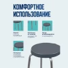 Табурет "Фаворит 2" Фабрик без обода на 4-х опорах(круг.сиденье) ( Ижевск-РФ) темно-серый