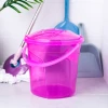 Ведро стайл 7 л с крышкой (прозрачный)